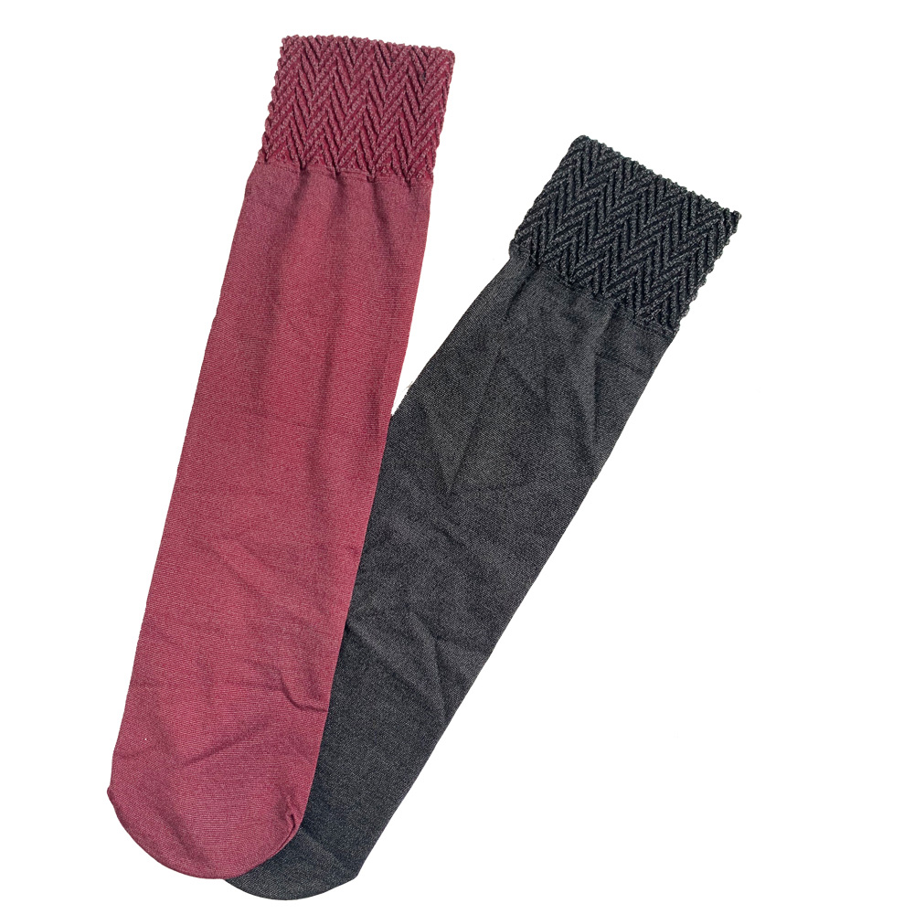 Vintage Woven Cuff Crew Socks